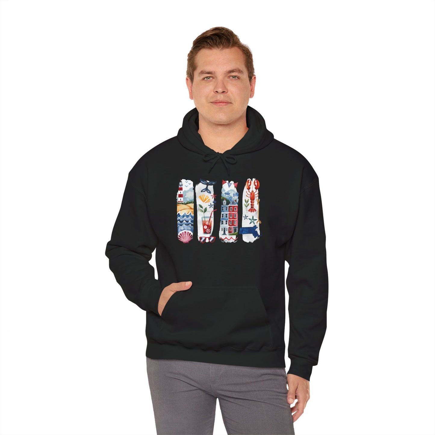 Massachusetts Nature Hoodie – Unisex Sweatshirt for Coastal & Trail Explorers