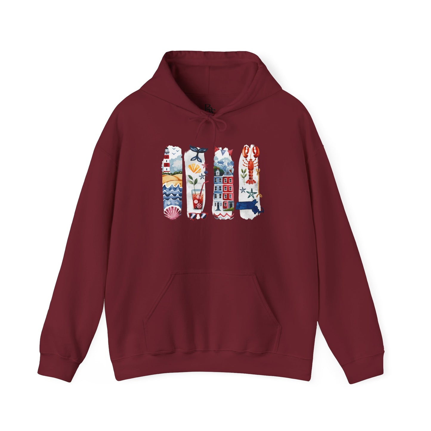Massachusetts Nature Hoodie – Unisex Sweatshirt for Coastal & Trail Explorers