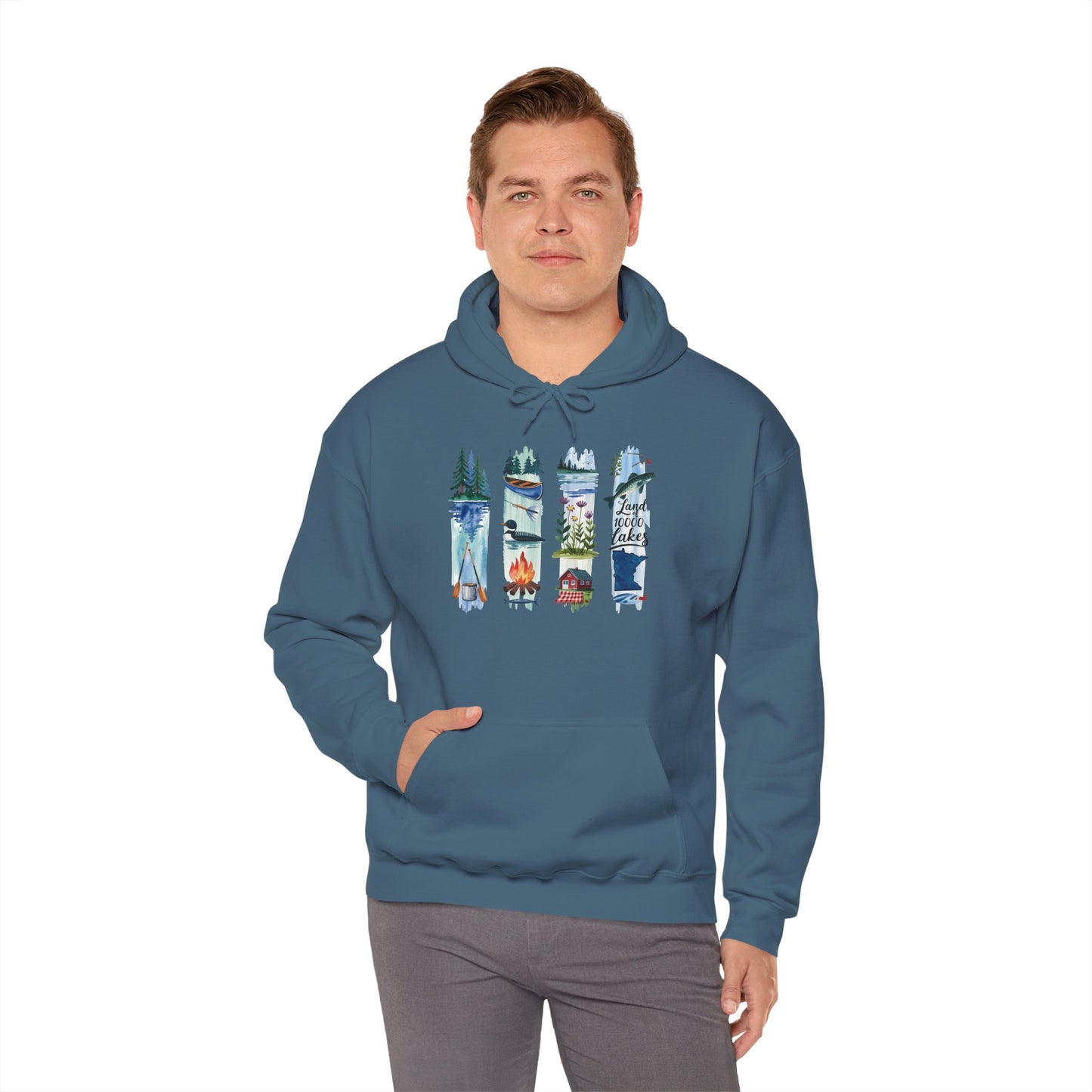 Minnesota Nature Hoodie – Unisex Sweatshirt for Forest & Lake Lovers