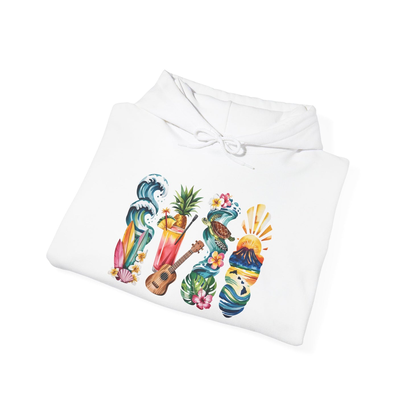 Hawaii Nature Hoodie – Unisex Sweatshirt for Volcano & Ocean Lovers